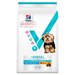 Hill's VET ESSENTIALS MULTI-BENEFIT + DENTAL Adult 1+ Small & Mini tørfoder til hunde med kylling 2 kg. 